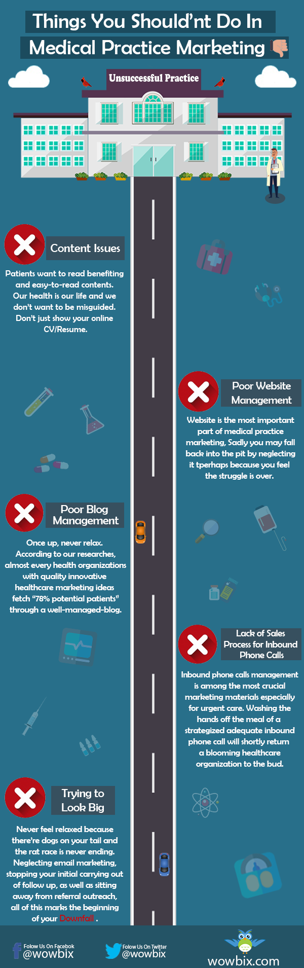 Infographics: Things you shouldn't do in medical practice marketing