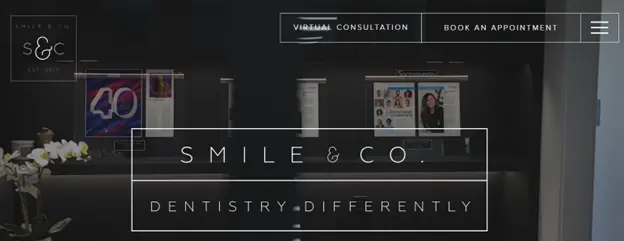 Smile and Co Dental Website Design Example 3