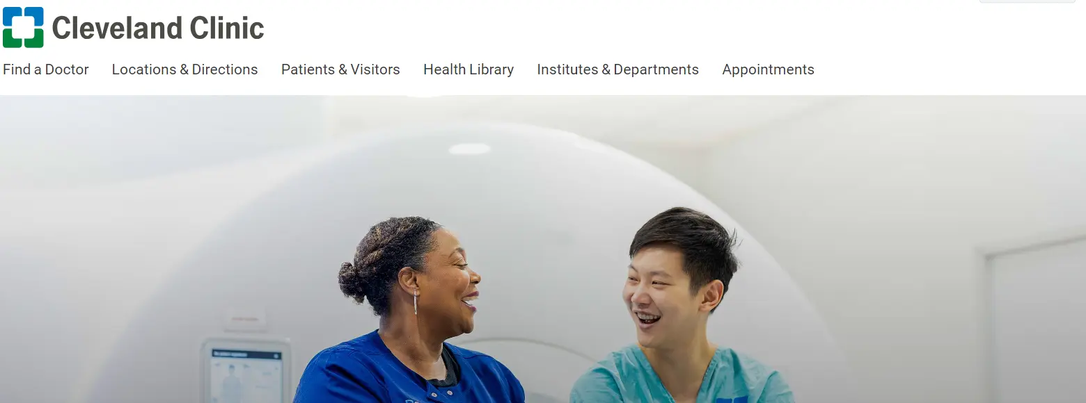 Cleveland Clinic Medical Website Example