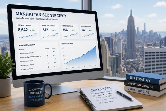 Manhattan SEO strategy and search visibility